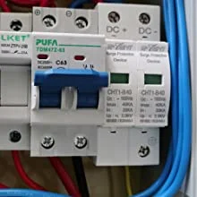 PV Combiner Box, 4 String, with 15A Rated Current Fuse, Breaker, 2.8kv Surge/Lightning Protector