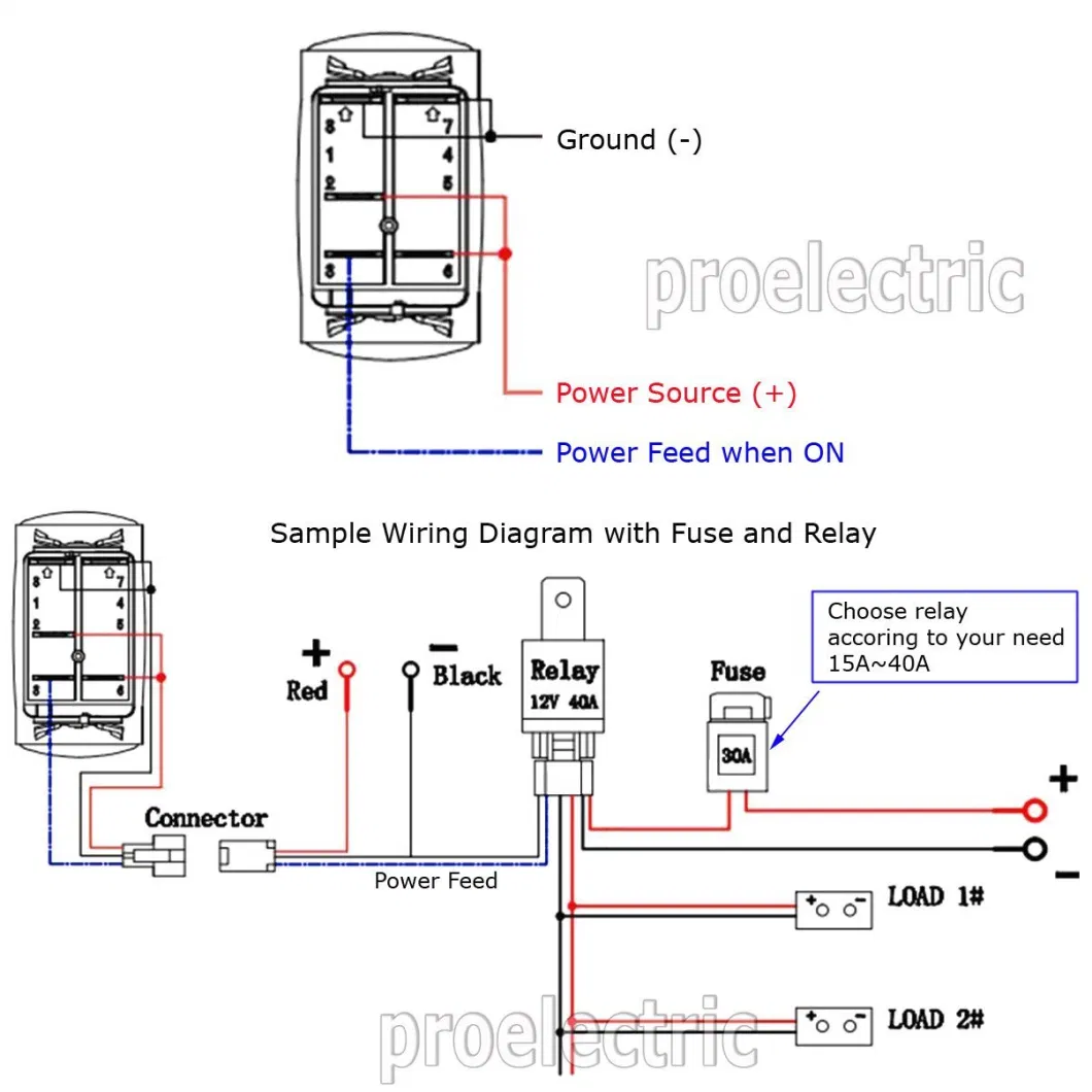 12V 6 Gang Switch Panel Car Boat Marine Cigarette Lighter Rocker Breaker