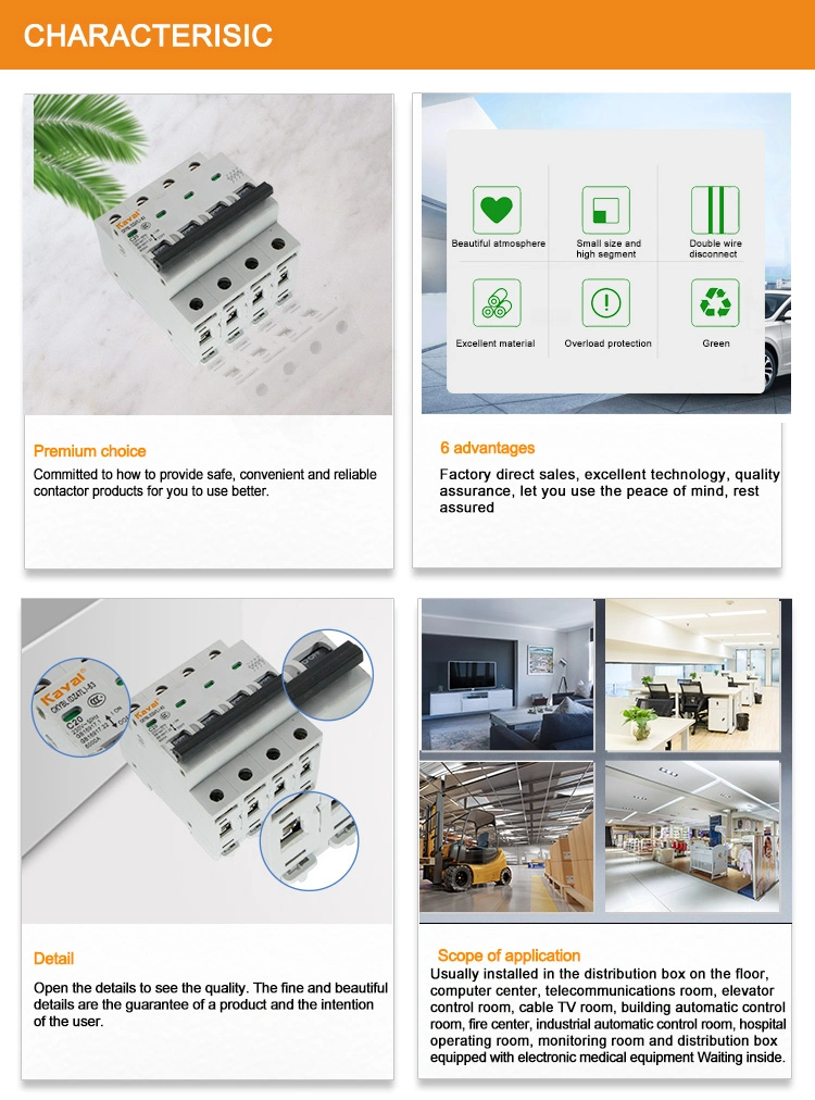 3p 3 Phase MCB C45 Mini Circuit Breaker