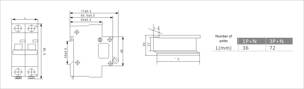 AC Miniature Circuit Breakers MCB Mini Circuit Breaker