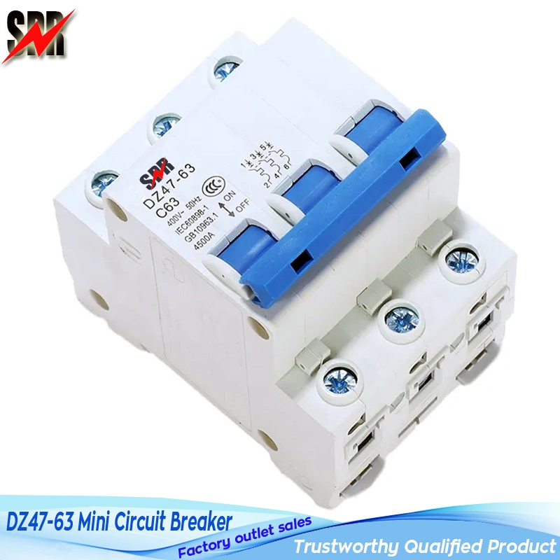 Dz47-63 1p, 2p, 3p, 4p Mini Circuit Breaker (DZ47 1P 2P 3P 4P MCB) , Dz47-63 Series Miniature Circuit Breakers