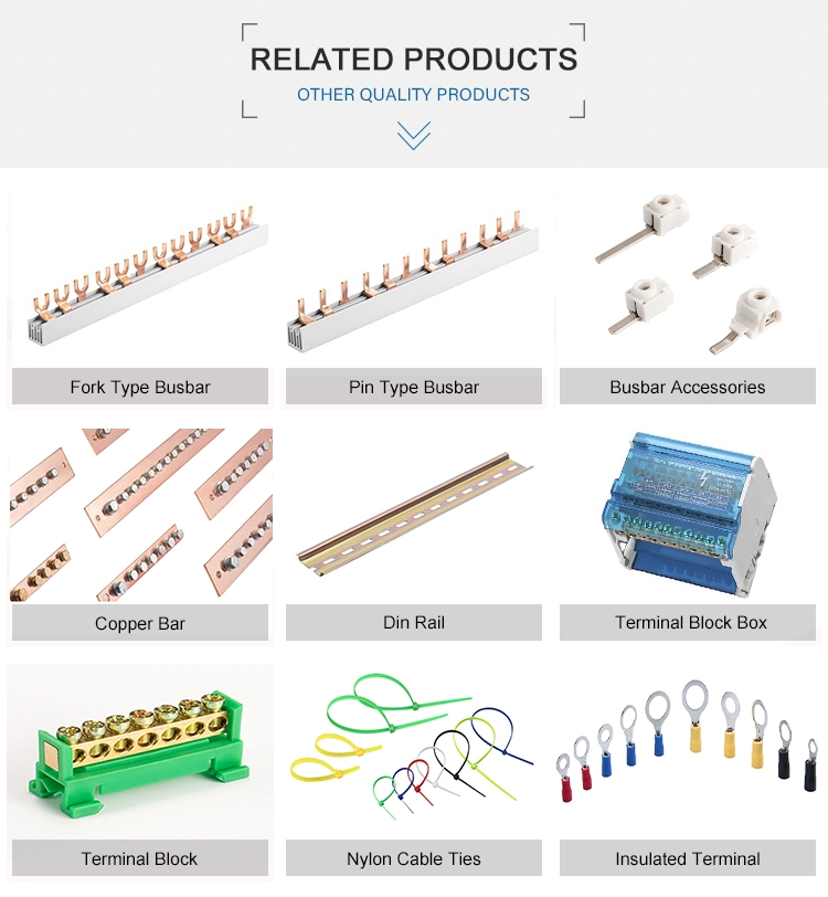 C45 Electrical Connectors 1p/2p/3p/4p Pin Type MCB Terminal Electric Comb Busbar