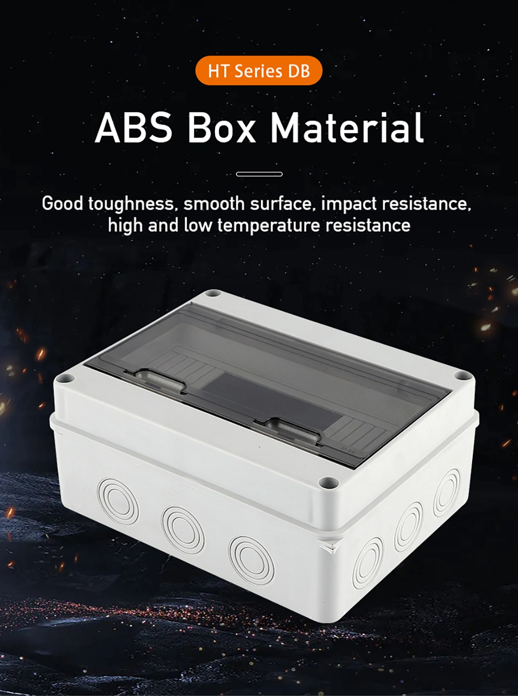 Made of ABS Material IP65 5 Way Indoor Outdoor MCB Disrtibution Box dB