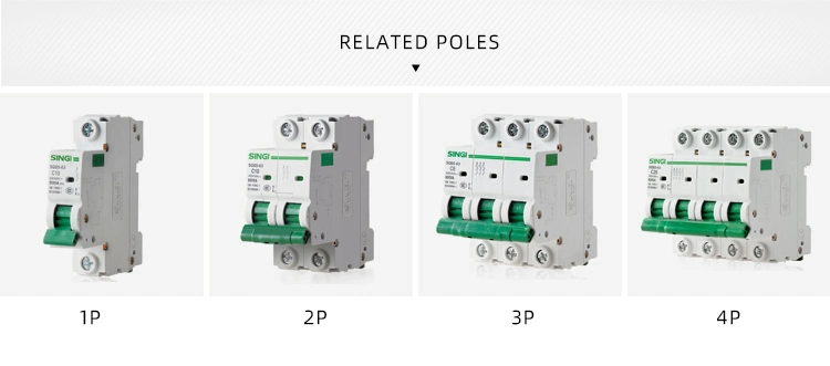 Hot Sale 6ka Electrical 3pole MCB 63A ISO9001 Approved Factory