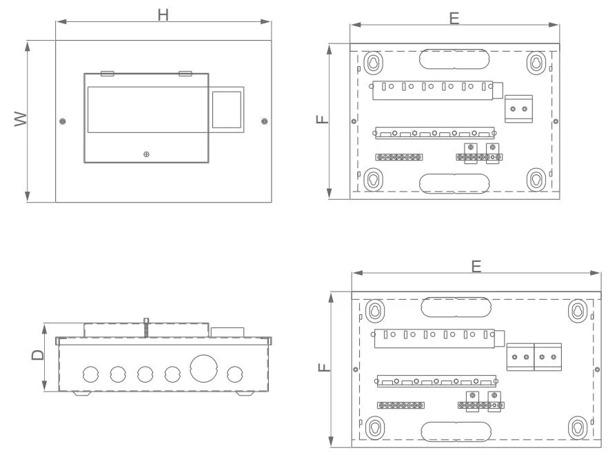 Single Phase 4-12way Plug-Intype Metal Enclosure Distribution Box Switch Box