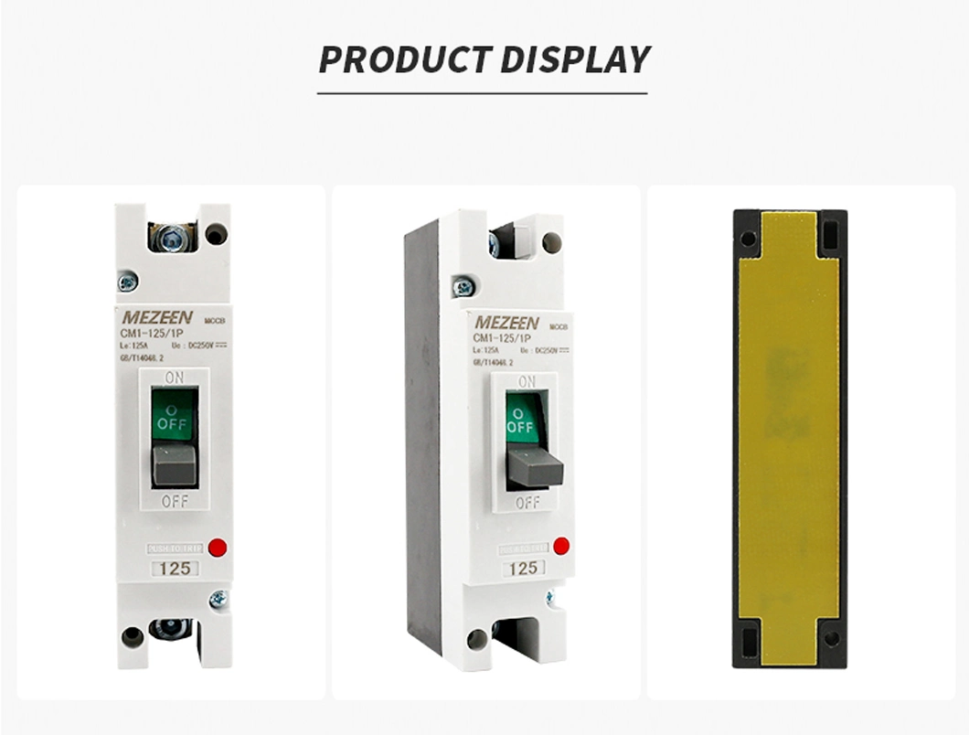 Single Phase DC 32A-250A Solar System MCB RCCB RCBO MCCB