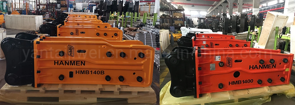 Excavator Hydraulic Rock Breaker Hammer Hb20g Hb30g Hb40g Sb50 Sb81 Hydraulic Breaker Silence Box Top Type