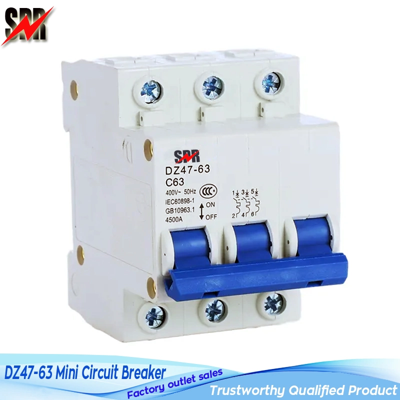 Dz47-63 1p, 2p, 3p, 4p Mini Circuit Breaker (DZ47 1P 2P 3P 4P MCB) , Dz47-63 Series Miniature Circuit Breakers