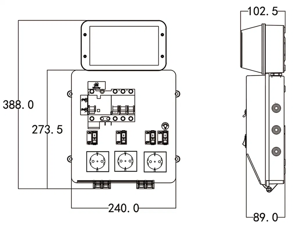 Quadrelecs Spdu Ready Board Low Voltage Distribution Board with Bulkhead Light