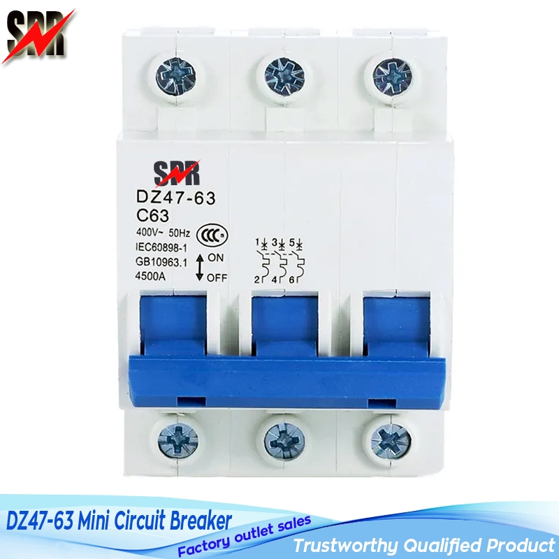 Dz47-63 1p, 2p, 3p, 4p Mini Circuit Breaker (DZ47 1P 2P 3P 4P MCB) , Dz47-63 Series Miniature Circuit Breakers