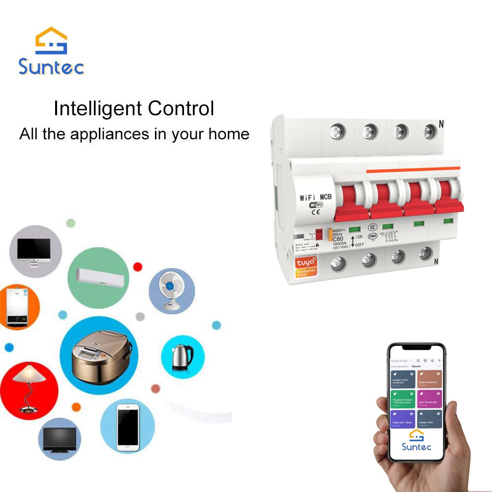 Tuya Smart WiFi/Zigbee Electrical Mini Circuit Breaker Compatible with Alexa Google 1/2/3/4p