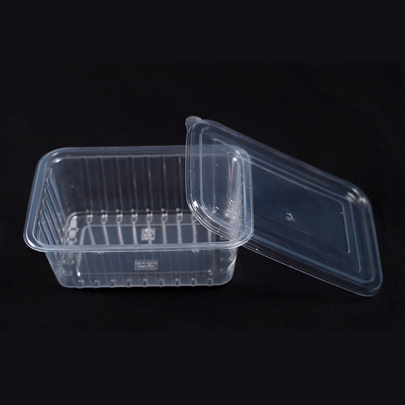 Disposable Plastic Transparent Cutlery 1000ml Light Food Fruit Salad Lunch Box (DB-210)