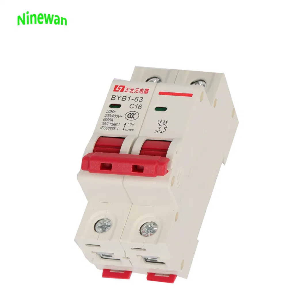 Open Electric 15A 16A 20AMP 25A 30A 60A 63A 30V 50/60Hz Double Pole AC Miniature Rail Volt Circuit Breakers MCB