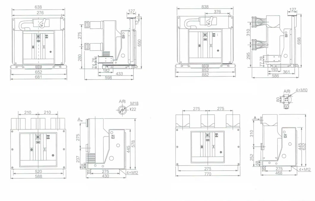 High/Medium Voltage Vacuum Circuit Breaker Mv Vcb Gas Insulated Vacuum Circuit Breaker