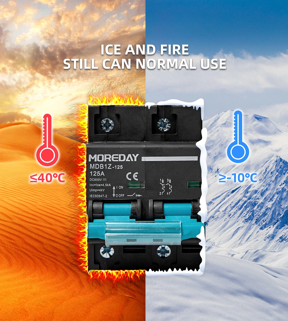 New DC MCB Circuit Breaker 1p 2p 4p 1000V 1500V PV Mini Miniature 20AMP 25AMP 32A 100A 100 AMP 125A 150A 200A 300A Solar Use