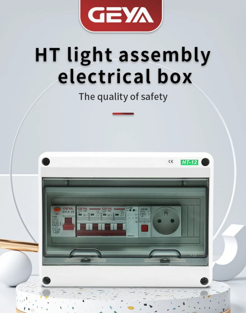 Geya Ht AC DC Wall Surface Mounted IP65 5-24 Way Electrical Circuit Breaker Light Power Distribution Box Customized