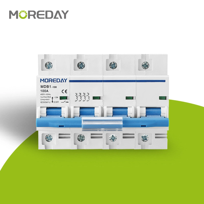 Protection 6ka C Curve with CE Certificate 4poles MCB 4p 100A Circuit Breaker