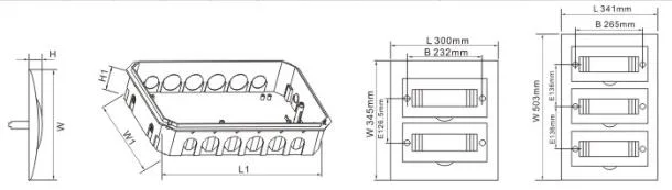 Transparent Cover Plastic Flush Mounting Single Two Row Consumer Unit