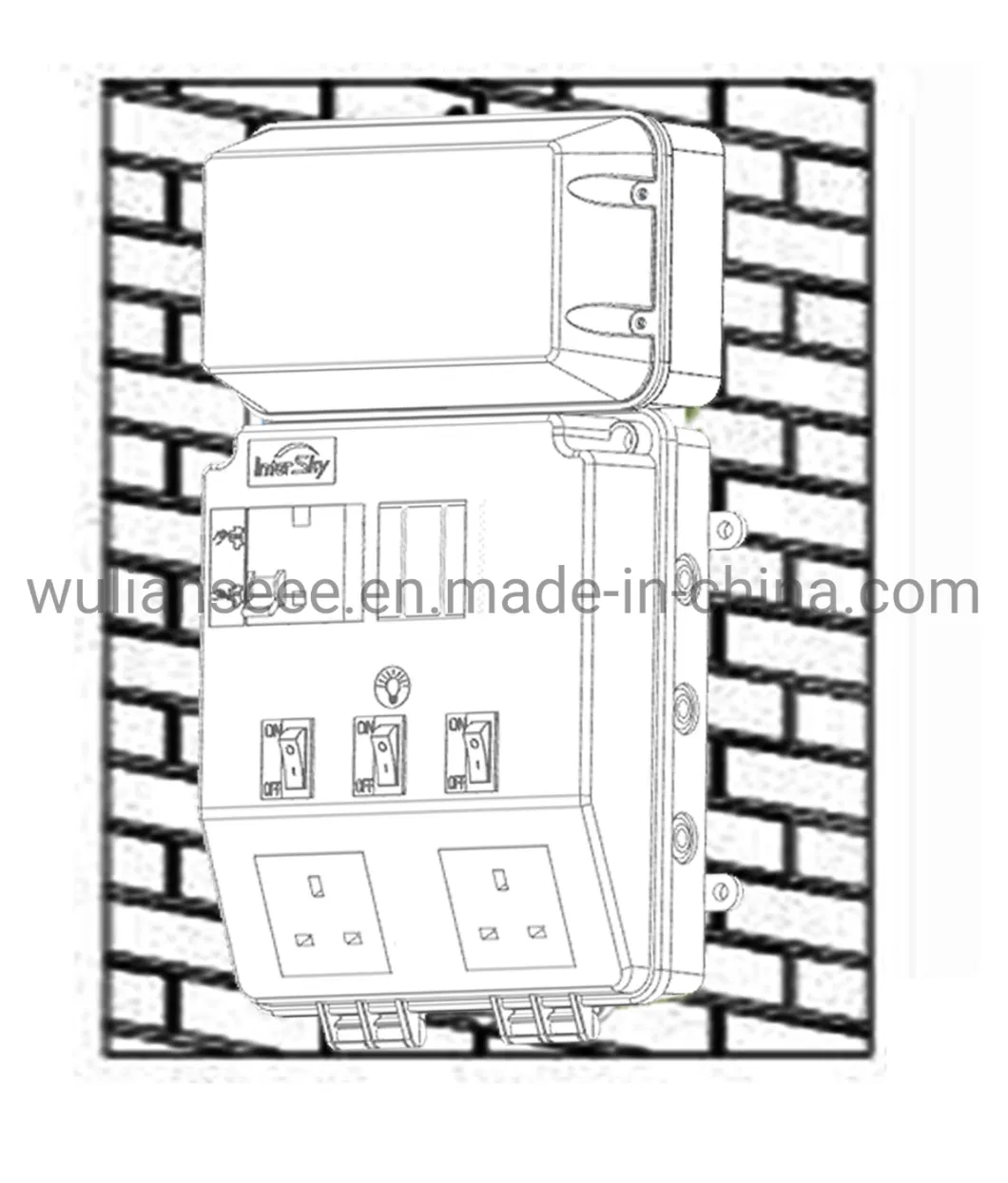 Custom Small Distribution Board with Light