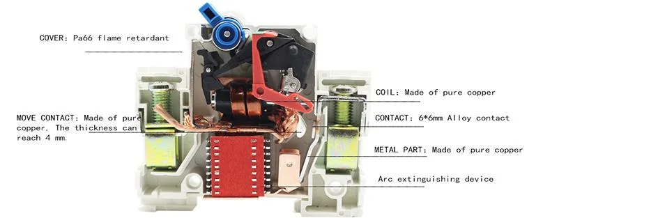 Dz47-125 1p 100A AC MCB, DC Miniature Solar PV Electrical Air