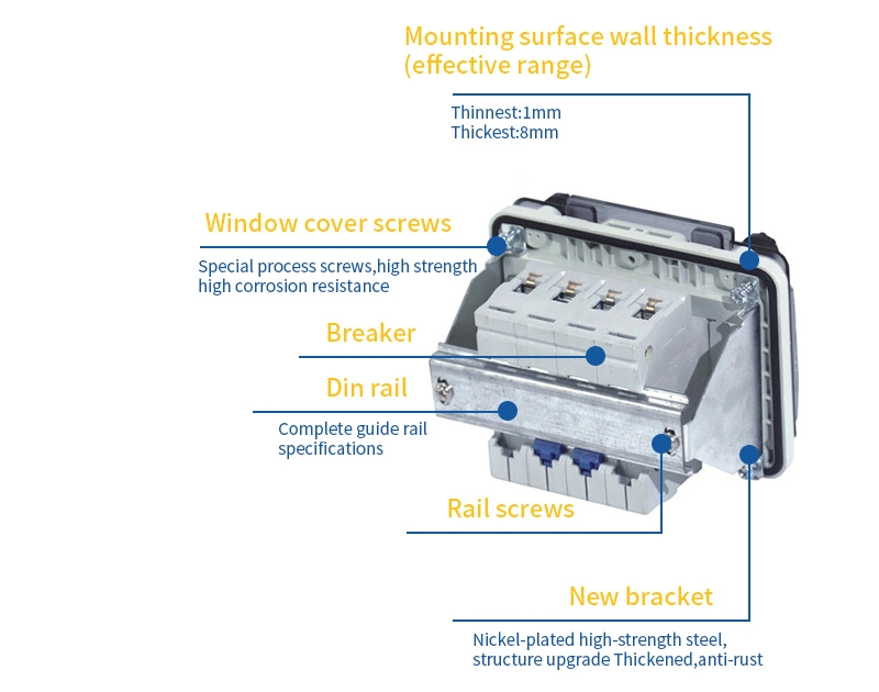 5 Way Switch Enclosure Cover MCB Distribution Box