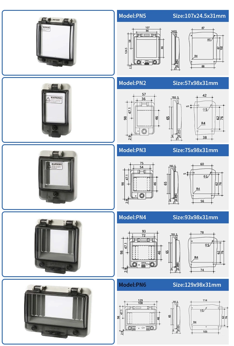 5 Way Switch Enclosure Cover MCB Distribution Box