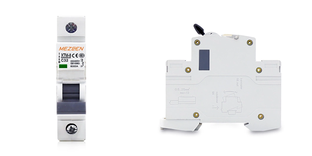 Single Phase Miniature Circuit Breaker 1p/2p/3p/4p MCB with CE Certification