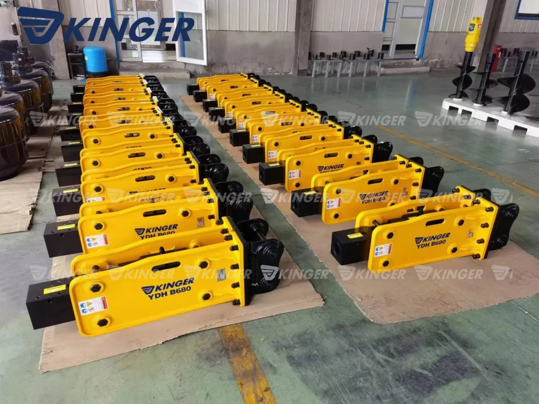 Kinger Hydraulic Rock Demolition Hammer Stone Breaking Excavator Loader Impact Safety Jack Breaker