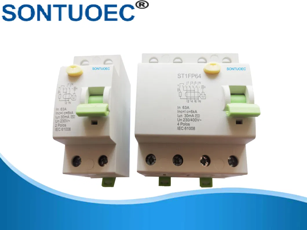 Residual Current Circuit Breaker RCCB 2p 63A/30mA ELCB IEC61008.1 Standard Quality