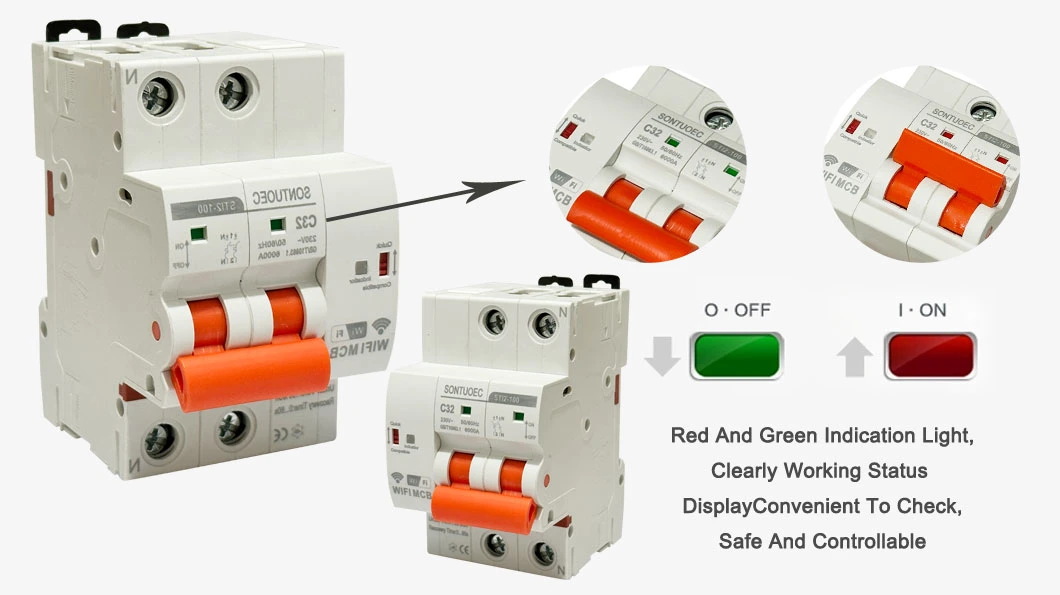 Smart Intelligent Circuit Breaker MCB Stl2-100 WiFi Control