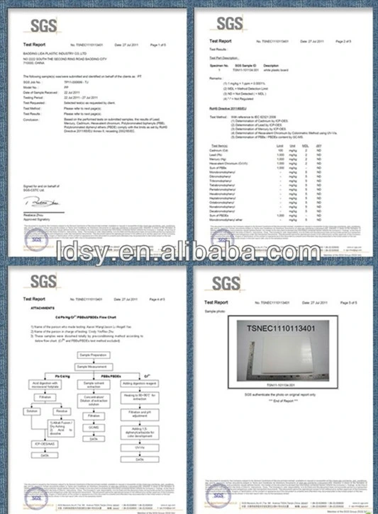 PP Extruded Plastic Panel with Processing Service Cutting