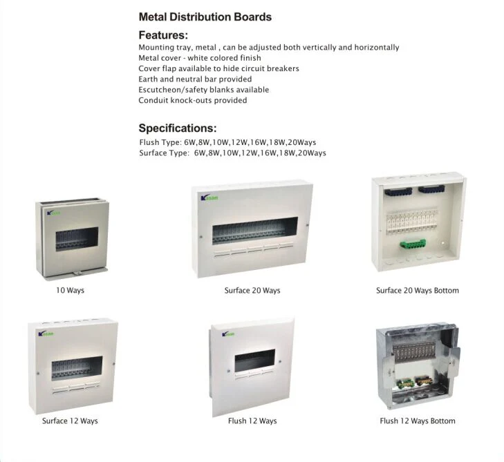 Metal Distribution Boards Used for Cbi Type Circuit Breaker