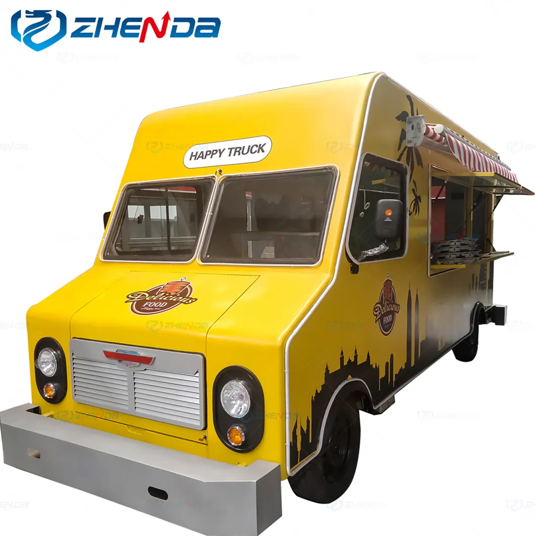 Zhenda Quality Limited Edition Yellow Fashion Simple and Elegant Street Outdoor Mobile Food Truck