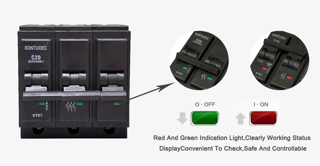 Sontuoec Plug in Type Circuit Breaker Black Color MCB and RCBO 10ka/5ka