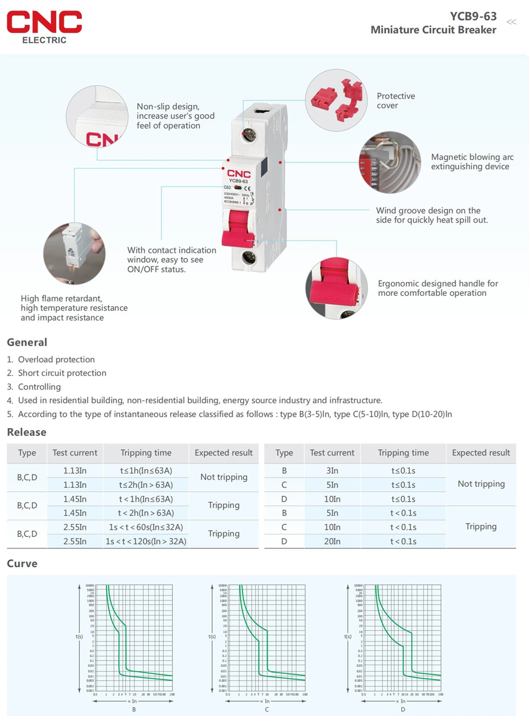 CNC Well Priced One Phase 63A MCB Miniature Circuit Breakers/MCB Breaker 3p