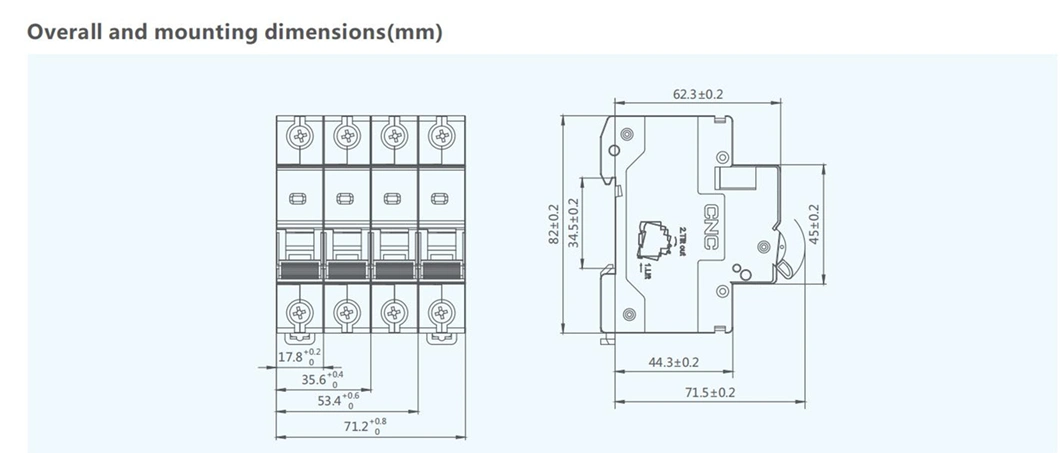 CNC Well Priced One Phase 63A MCB Miniature Circuit Breakers/MCB Breaker 3p