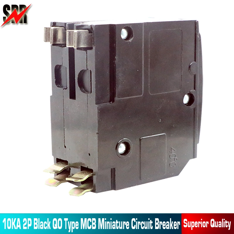 High Quality 10ka 2pole Black Qo Type MCB Miniature Circuit Breaker