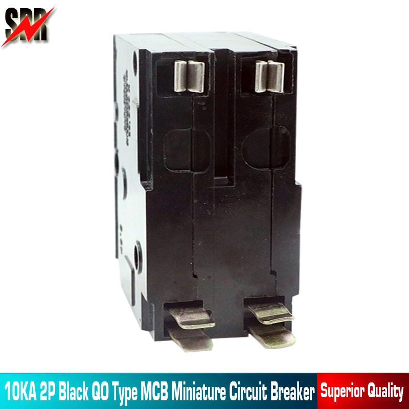 High Quality 10ka 2pole Black Qo Type MCB Miniature Circuit Breaker