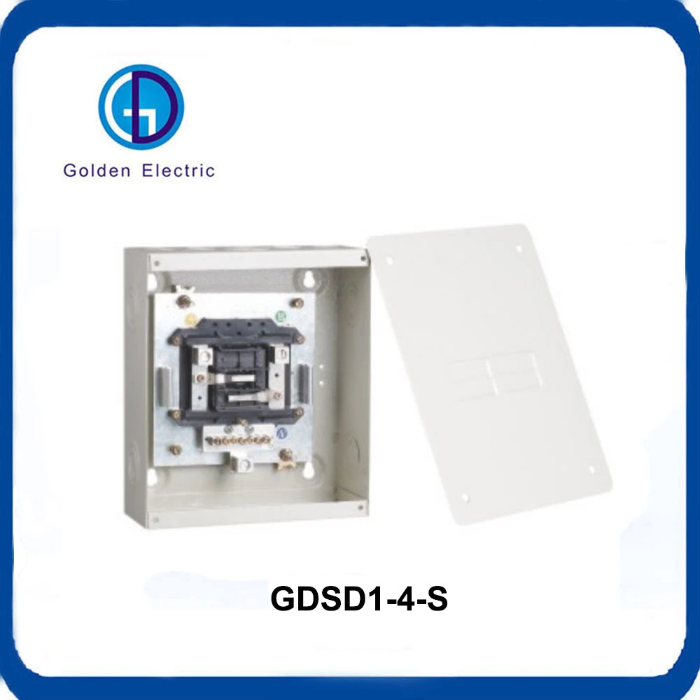 4way Surface Mount Type Distribution Panel Board Metal Electrical Plug-in Load Center Panel Box