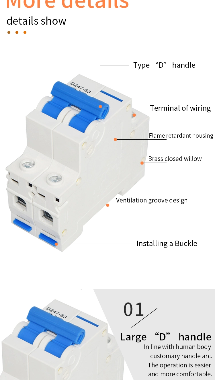 Using for Low Power Equipment/Lighting/Main Power Switch Air Switch Circuit Breaker