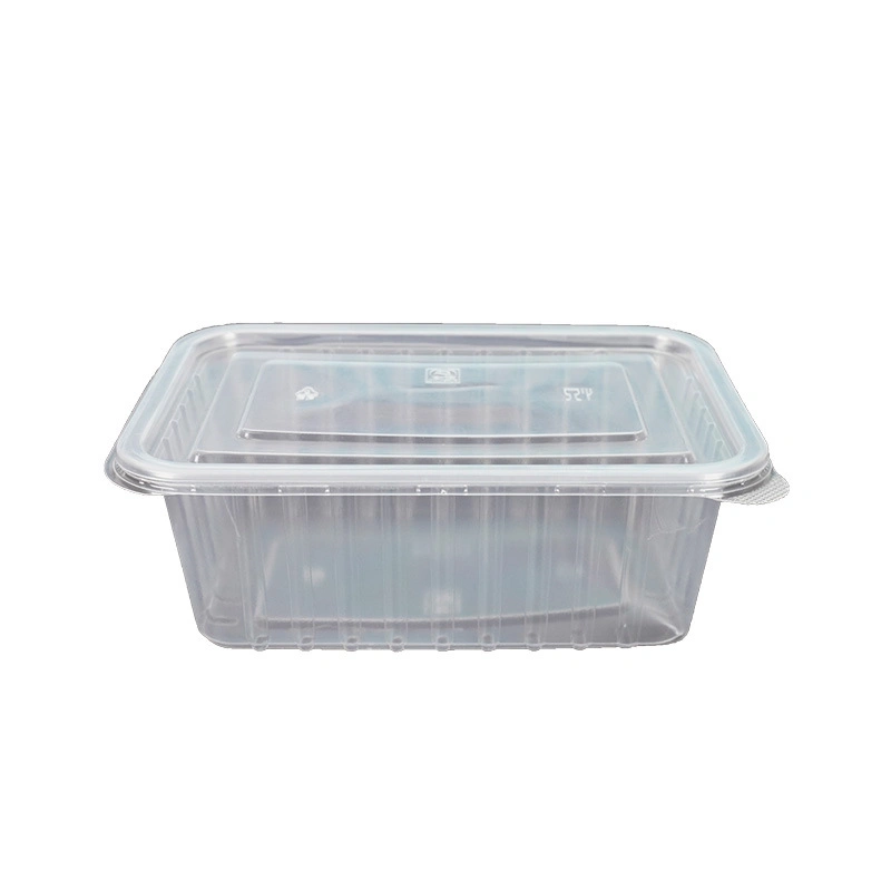 Disposable Plastic Transparent Cutlery 1000ml Light Food Fruit Salad Lunch Box (DB-210)