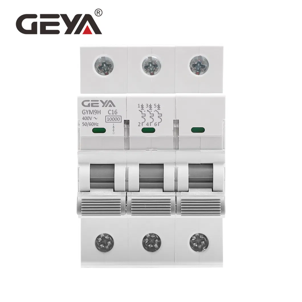 Geya Gym10 2p 6-25A 230V 400V AC DC MCB 1p 2p 3p 4p Switch Miniature Circuit Breaker Mini Circuit Breaker