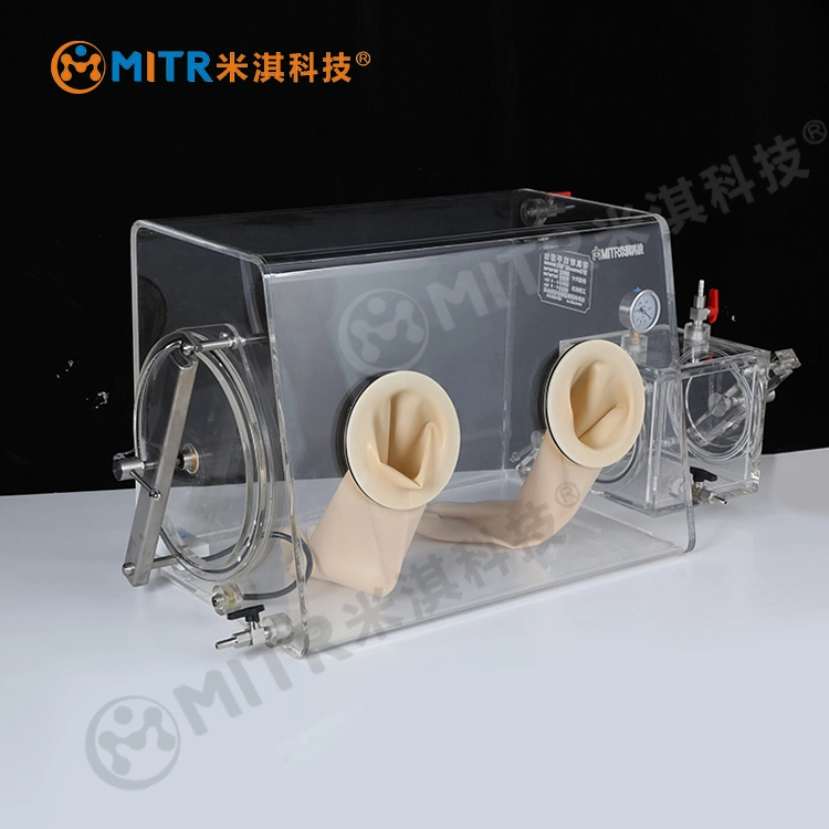 Anaerobic Glove Box Inert Gas Displacing for Mobile Phone Batteries Lab Chemical Laboratory Research Testing Vacuum Chamber Isolator