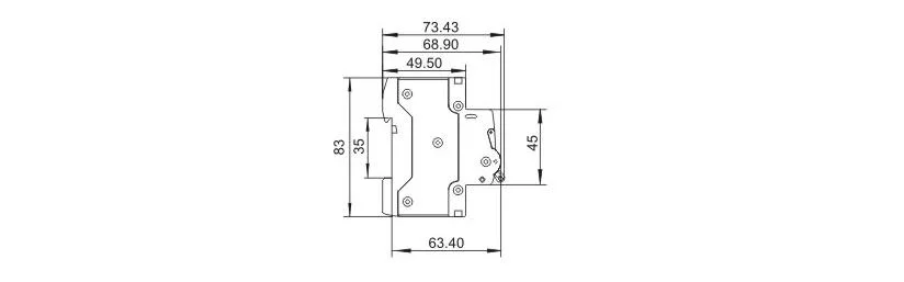 Dz47-63 C10 Dp AC MCB