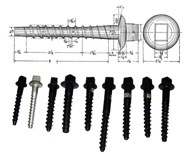 Railway Accessories Steel Railroad Screw Spike