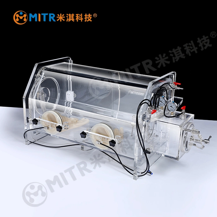 Anaerobic Glove Box Inert Gas Displacing for Mobile Phone Batteries Lab Chemical Laboratory Research Testing Vacuum Chamber Isolator