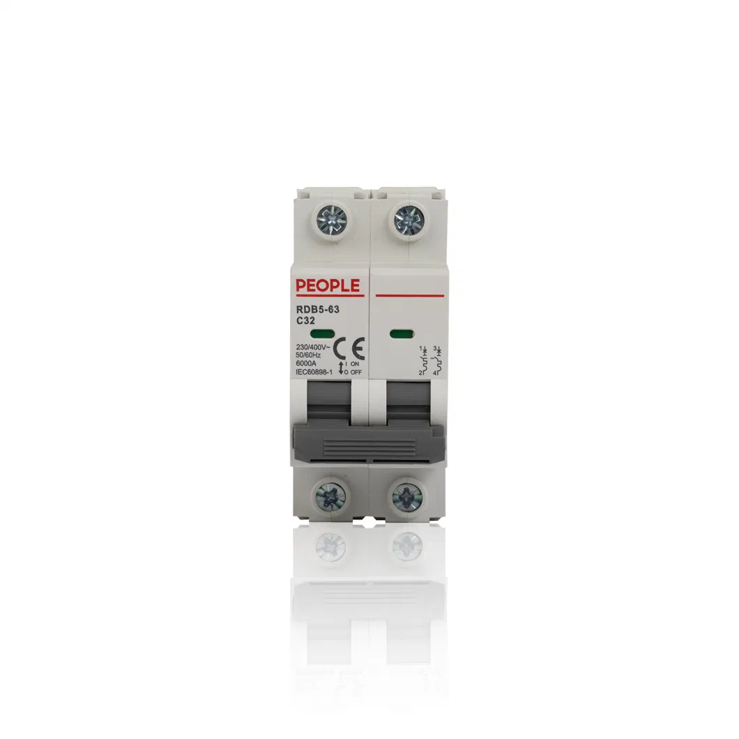 People Rdb5-63 6ka 1p/2p/3p/4p 32A MCB Mini Circuit Breaker