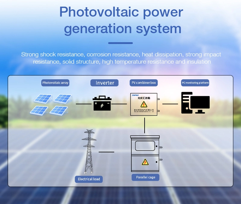 2023 New Arrival Power Distribution Box DC 1000V IP65 Waterproof 15kw Single Phase PV on-Grid Combiner Box