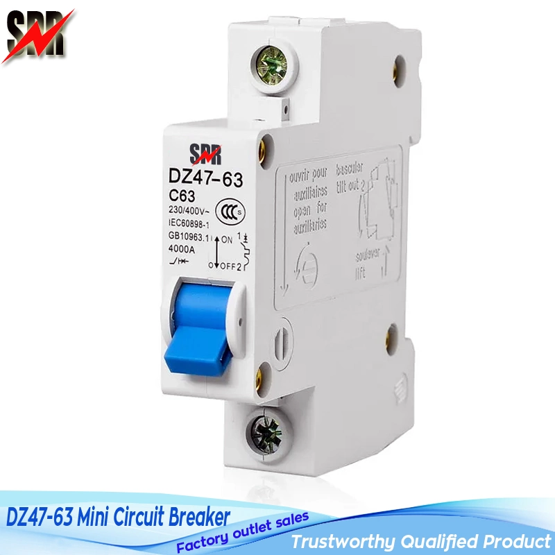 Dz47-63 1p, 2p, 3p, 4p Mini Circuit Breaker (DZ47 1P 2P 3P 4P MCB) , Dz47-63 Series Miniature Circuit Breakers