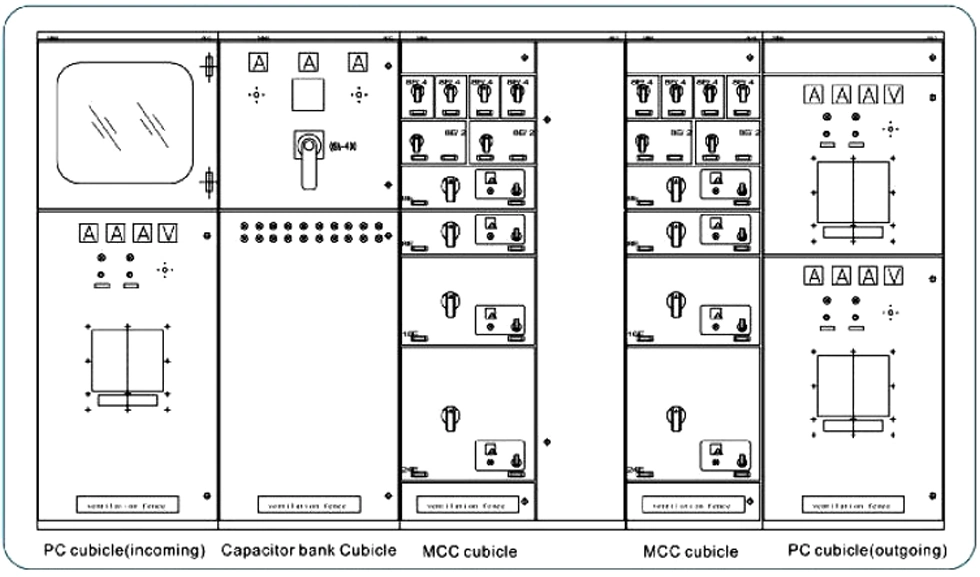 Mns Gck Type Commerical Electrical Metal Panel Box Low Voltage Distribution 380V Drawer Cabinet Switchgear Panel